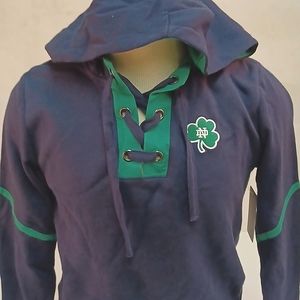 NWT Notre Dame Irish wmns medium lace up hoody